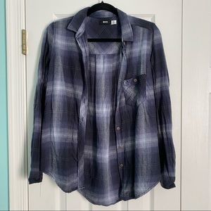 BDG by Urban Outfitters blue and white flannel
